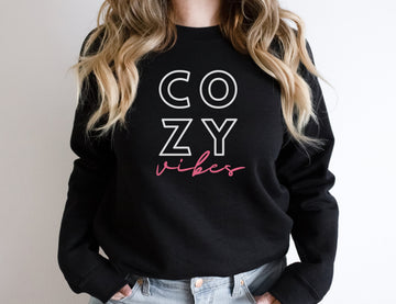 Cozy Vibes Comfy Women's Sweatshirt, Warm Comfy Sweatshirt, Gift Idea Wife, Gift Idea Girlfriend, Christmas Gift Friend, Cute Sweatshirt
